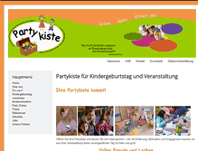 Tablet Screenshot of partykiste.com